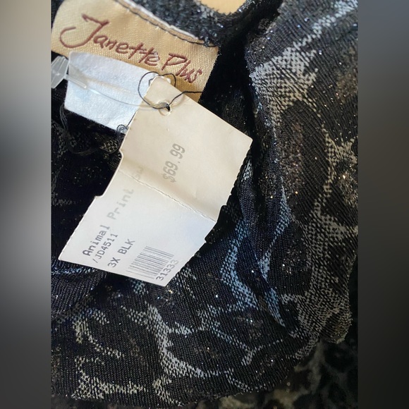 Sparkly sequin strapless plus size animal print glitter dress - Picture 4 of 5